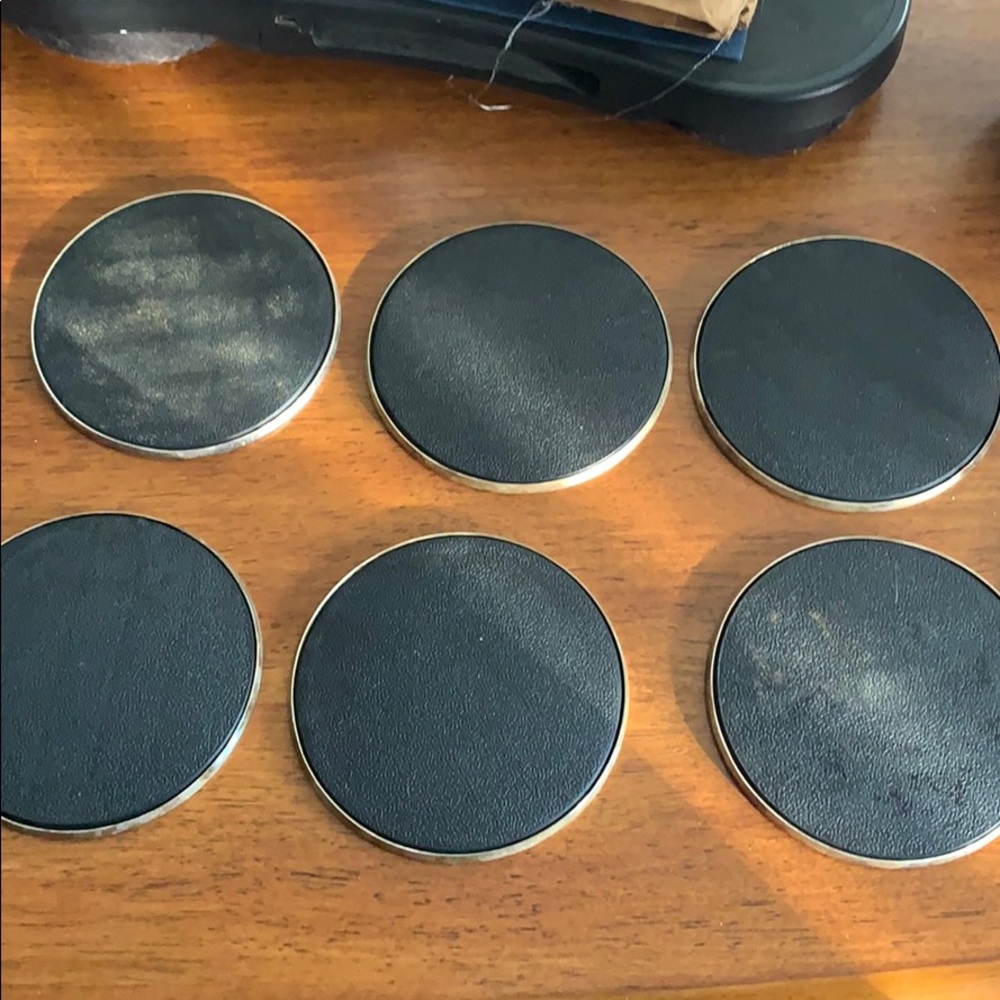 Genuine silver coasters set of 6 - Picture 6 of 7